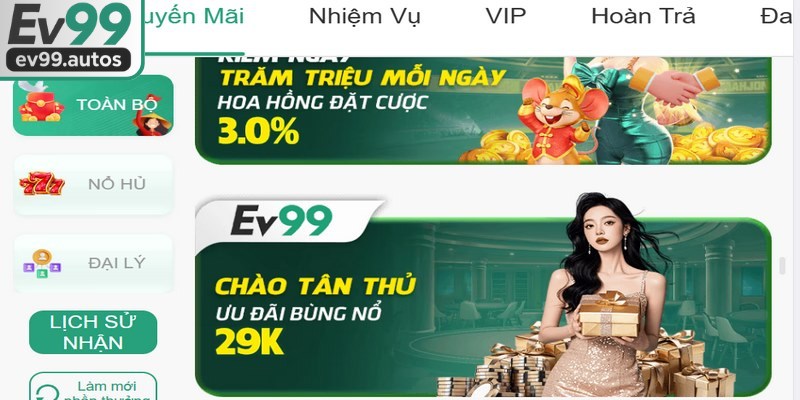 Khuyến mãi siêu hời khi đăng ký EV99 thành công 