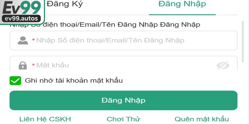 Chia sẻ các cách đăng nhập EV99 nhanh gọn 
